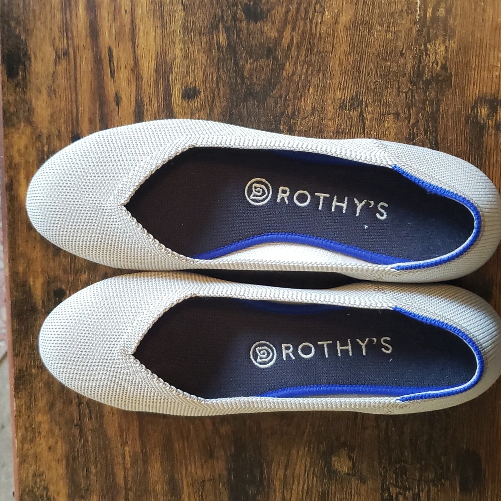 Rothy's Flax Birds-eye Rounded Toe Flats - Picture 2 of 14